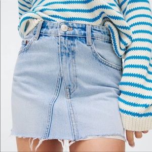 Zara assymetric denim jeans skirt Small